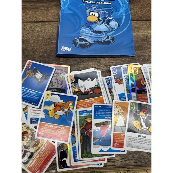 Club Penguin Card-Jitsu Trading Card Collector Album With Cards- See Pics. AS IS - Picture 4 of 7